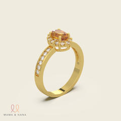 Nhẫn Đá Quý Citrine Vàng - VHR01-01