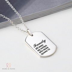 Dây Chuyền Bạc Dog Tag Khắc Tên Gia Đình Cho Nam - Daddy's Love