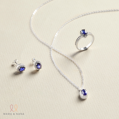 Set Trang Sức Đá Quý Sapphire Xanh - VYH02-04