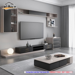 Mẫu Kệ Đê Tivi Phòng Khách Home 3D
