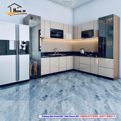 Tủ bếp cánh Acrylic - Thùng Inox 304 cao cấp