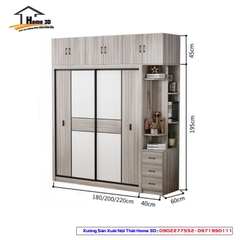 Mẫu Tủ Quần Áo Đẹp Rẻ Home 3D
