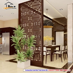 Vách Ngăn Phòng Khách Và Bếp Mẫu H3D07