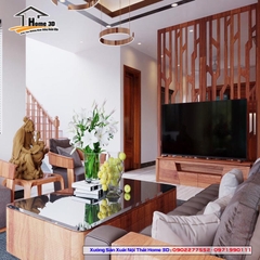 Vách Ngăn Phòng Khách Và Bếp ( Nội Thất Home 3D )