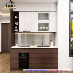 Tủ Bếp Gỗ Nhựa Cánh Laminate Home 3D