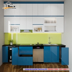 Tủ Bếp Gỗ Nhựa Cánh Laminate Home 3D