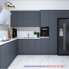 Tủ Bếp Gỗ Nhựa Cánh Laminate Home 3D