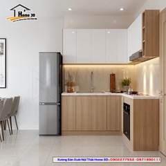 Tủ Bếp Gỗ Nhựa Cánh Melamine Home 3D