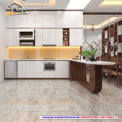 Tủ Bếp Gỗ Nhựa Cánh Melamine Home 3D