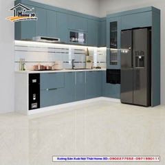 Tủ Bếp Inox Cánh Acrylic - Home 3D
