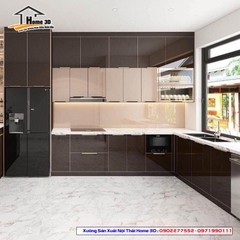 Tủ bếp Thùng Gỗ Nhựa - Cánh Acrylic (NPA06)