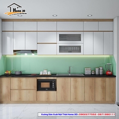 Tủ Bếp Thùng Inox - Cánh Acrylic (IAT08)
