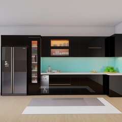 Tủ bếp nhựa picomat cánh phủ acrylic