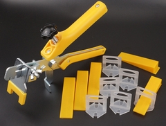 Combo bộ dụng cụ ke ốp lát gạch men: Kìm siết + 100 nêm + 300 ke móc