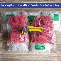 Combo bộ ke lát gạch 1 kìm + 500 ke móc + 200 nêm