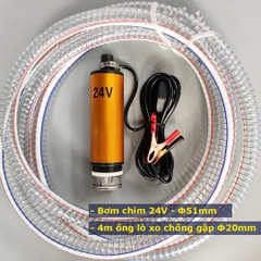 Bộ Máy Bơm Dầu Diesel Chìm Trong Phi 12V 24V Phi 51mm - Bơm tõm 40L/phút