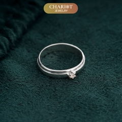 Nhẫn đôi bạc S925 nam nữ NCJ139 Starry Night Heart, nhẫn couple bạc, quà tặng 8-3 ý nghĩa dành tặng bạn gái, ChariotJewelry