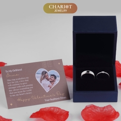 Nhẫn đôi bạc S925 nam nữ NCJ122 Matching Heart, nhẫn couple bạc, quà tặng 8-3 ý nghĩa dành tặng bạn gái, ChariotJewelry