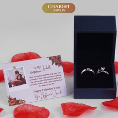 Nhẫn đôi bạc S925 nam nữ NCJ139 Starry Night Heart, nhẫn couple bạc, quà tặng 8-3 ý nghĩa dành tặng bạn gái, ChariotJewelry