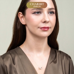 Dây chuyền bạc DCJ44 mặt vòng tròn đôi s925 ChariotJewelry
