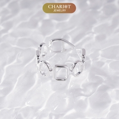 Nhẫn Bạc NCJ20 Hình Khối Thủ Công Chariot Jewelry