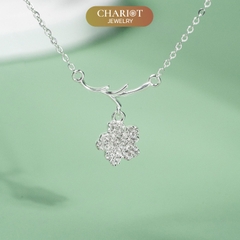 Dây chuyền bạc s925 DCJ159 Blossom Charm ChariotJewelry