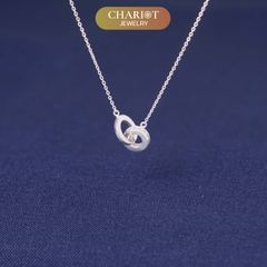 Dây chuyền bạc DCJ44 mặt vòng tròn đôi s925 ChariotJewelry