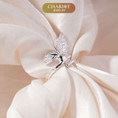 Nhẫn bạc 925 NCJ43 CHARIOT cánh bướm đính đá sang trọng cá tính ChariotJewelry