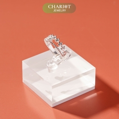Nhẫn bạc NCJ45 Vòng nguyệt quế, quà tặng sinh nhật dành cho bạn gái ChariotJewelry