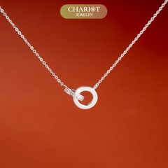 Dây chuyền bạc DCJ44 mặt vòng tròn đôi s925 ChariotJewelry