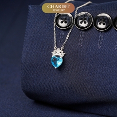 Dây chuyền bạc DCJ65 S925 Queen Heart sang trọng quý phái, quà tặng Valentine ý nghĩa, Chariot Jewelry