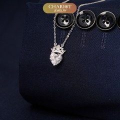 Dây chuyền bạc DCJ65 S925 Queen Heart sang trọng quý phái, quà tặng Valentine ý nghĩa, Chariot Jewelry