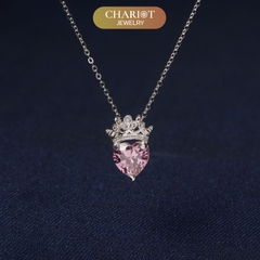 Dây chuyền bạc DCJ65 S925 Queen Heart sang trọng quý phái, quà tặng Valentine ý nghĩa, Chariot Jewelry