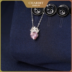 Dây chuyền bạc DCJ65 S925 Queen Heart sang trọng quý phái, quà tặng Valentine ý nghĩa, Chariot Jewelry