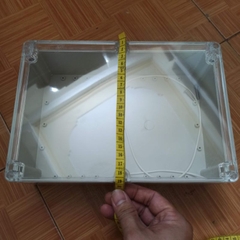 HỘP NHỰA ABS 265x185x95mm NẮP TRONG, lắp được 24 pin 32650 hoặc 12 pin 33140