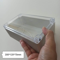 Hộp Nhựa ABS 200x120x75mm nắp trong (Chống Nước IP65), lắp được 12 cell 32650