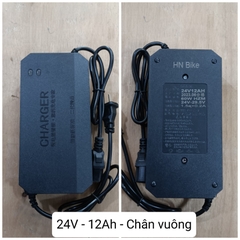 Bộ sạc acquy, sạc xe đạp điện 24V, 36V kèm giắc sạc
