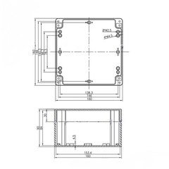 Hộp Nhựa Chống Nước 160x160x90mm Nắp Trong Suốt
