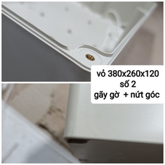 Hộp nhựa ABS 380x260x120mm, lắp được 12 cell 46160, lắp được 72 cell 32650