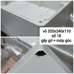 Hộp Nhựa ABS 320x240x110mm lắp được 24 cell 33140 hoặc 8 cell 46160 (Chống Nước IP65)