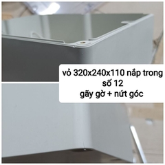 Hộp Nhựa 320x240x110mm nắp trong, lắp được 24 cell 33140 hoặc 8 cell 46160 (Chống Nước IP65)