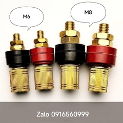 Cặp cọc đồng M6, M8 lắp vỏ acquy, dùng kẹp cá sấu hoặc cos