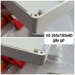 Hộp Nhựa ABS 265x185x80mm chống nước, lắp được 12 cell 33140, hoặc 24 cell 32650, 32700