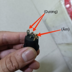 Công tắc bập bênh tròn 19mm, có đèn báo, điện áp 12VDC