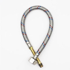 Dây cấp nước bình nóng lạnh 1 đầu inox 304 40cm BF-F+LM 0.4M