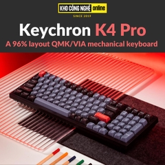 Keychron K4 Pro - Bàn phím cơ Keychron K4 Pro QMK/VIA (Hàng chính hãng)