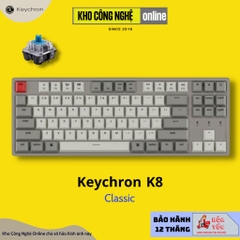 Bàn Phím Cơ Không Dây Keychron K8 HotSwap - Không Led | Keychron Switch