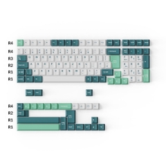 Keycap Keychron Cherry Profile Double Shot PBT (Mint White / Grey White) - Hàng Chính Hãng