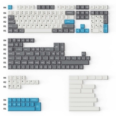 Keycap Keychron Cherry Profile Double Shot PBT (Mint White / Grey White) - Hàng Chính Hãng
