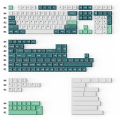 Keycap Keychron Cherry Profile Double Shot PBT (Mint White / Grey White) - Hàng Chính Hãng